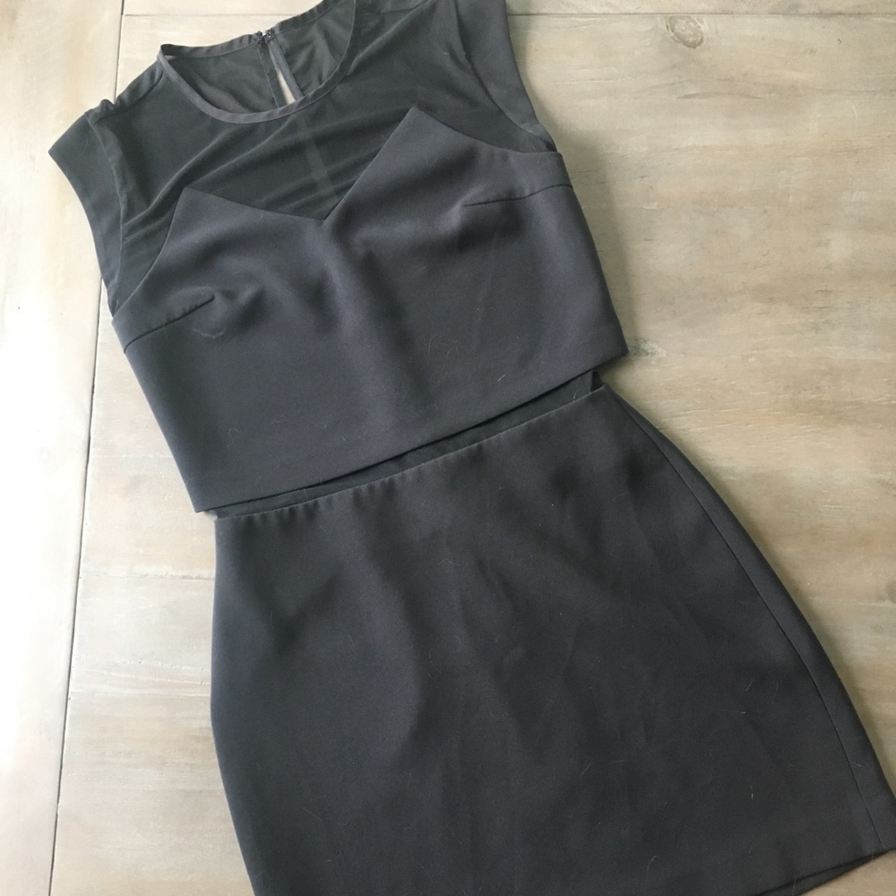 Black Express mesh cut out dress